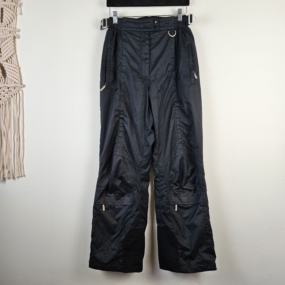 Marker Insulated Ski Snow Pants Women Size 8 Black Waterproof Zip Pockets
